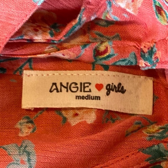 Adorable Angie Girls Sun Dress Halter Lace Peach Size M Great Condition! - Picture 10 of 13